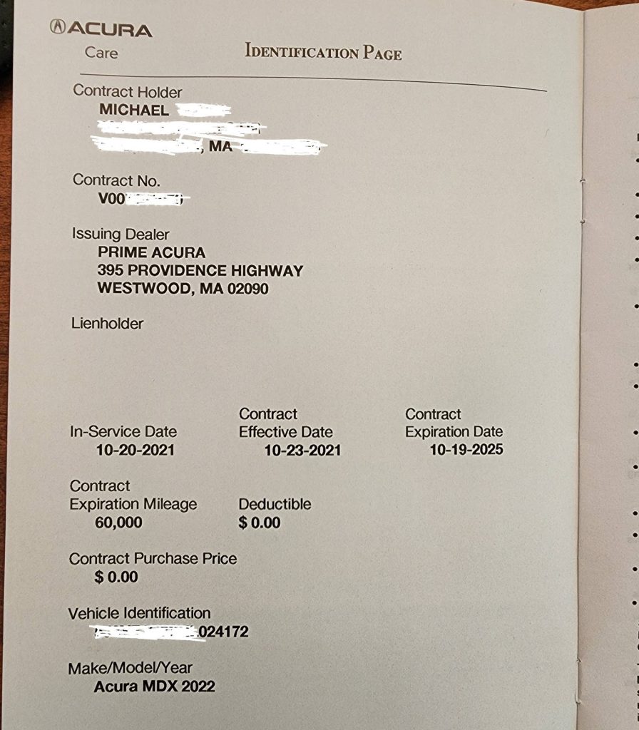 Acura Care Maintenance Plan Cost