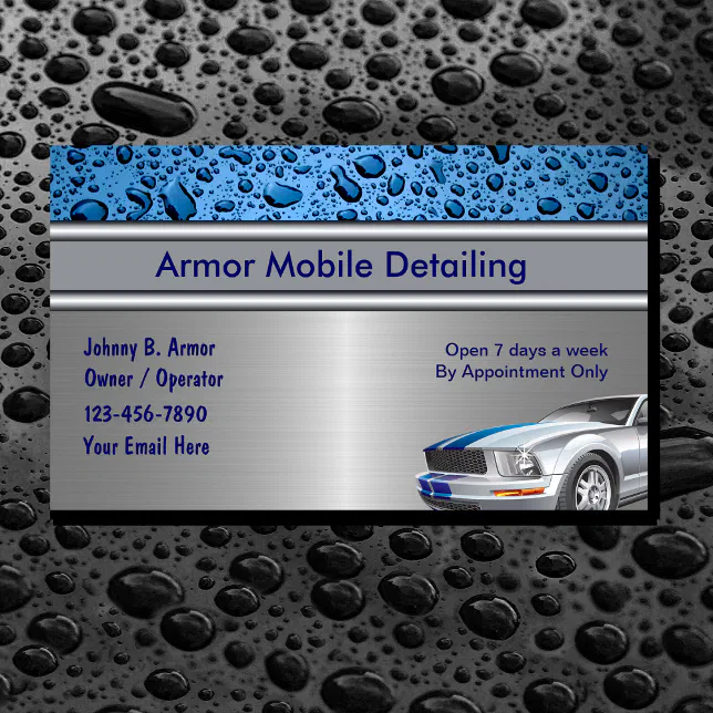 Car Detailing Business Card Ideas