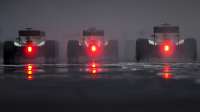 Car Flashing Red Light
