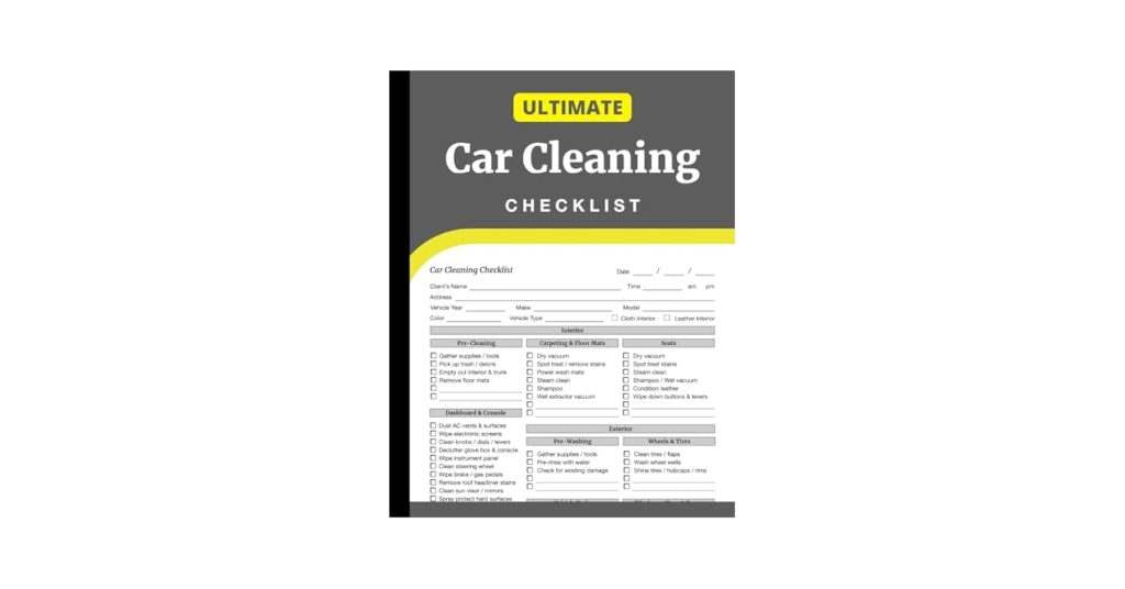 Checklist for Car Detailing