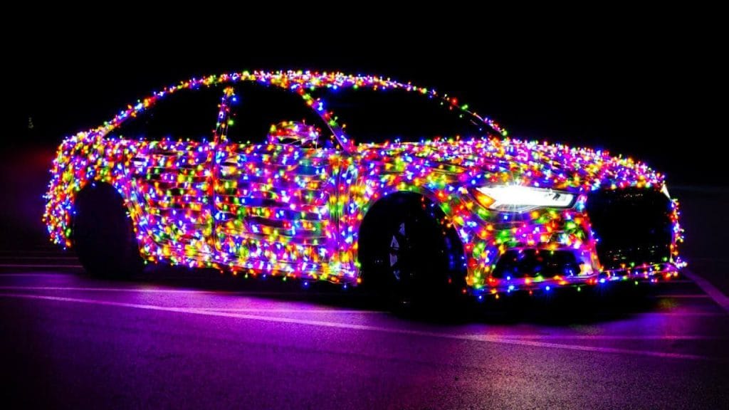 Christmas Light on Car