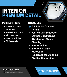 Cost of Interior Car Detailing