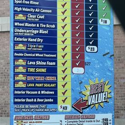 Services Offered by Yates Car Wash And Detail Center