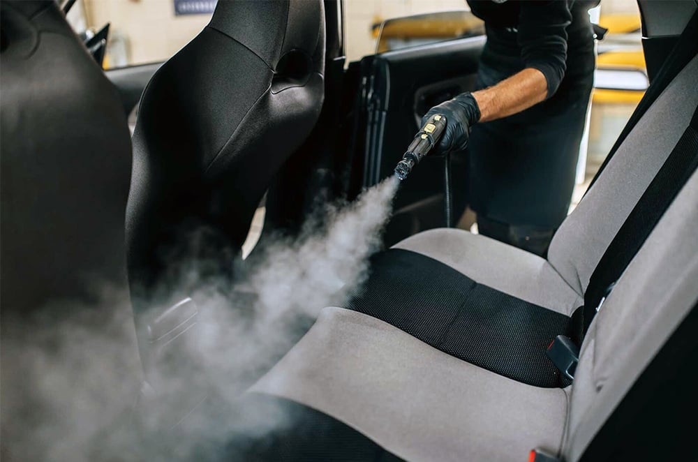 Steam Cleaner on Car Seats