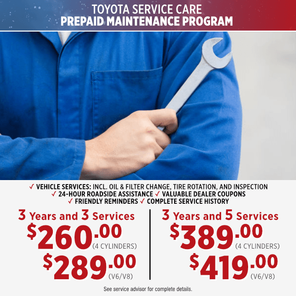 Toyota Care Plus Prepaid Maintenance Program